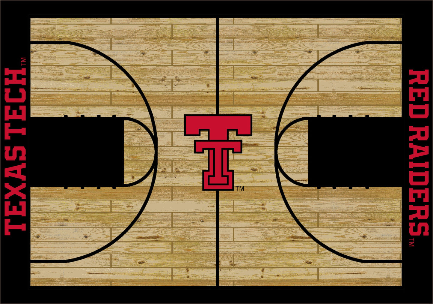 Texas Tech Red Raiders Courtside Rug - Officially Licensed NCAA Area Rug