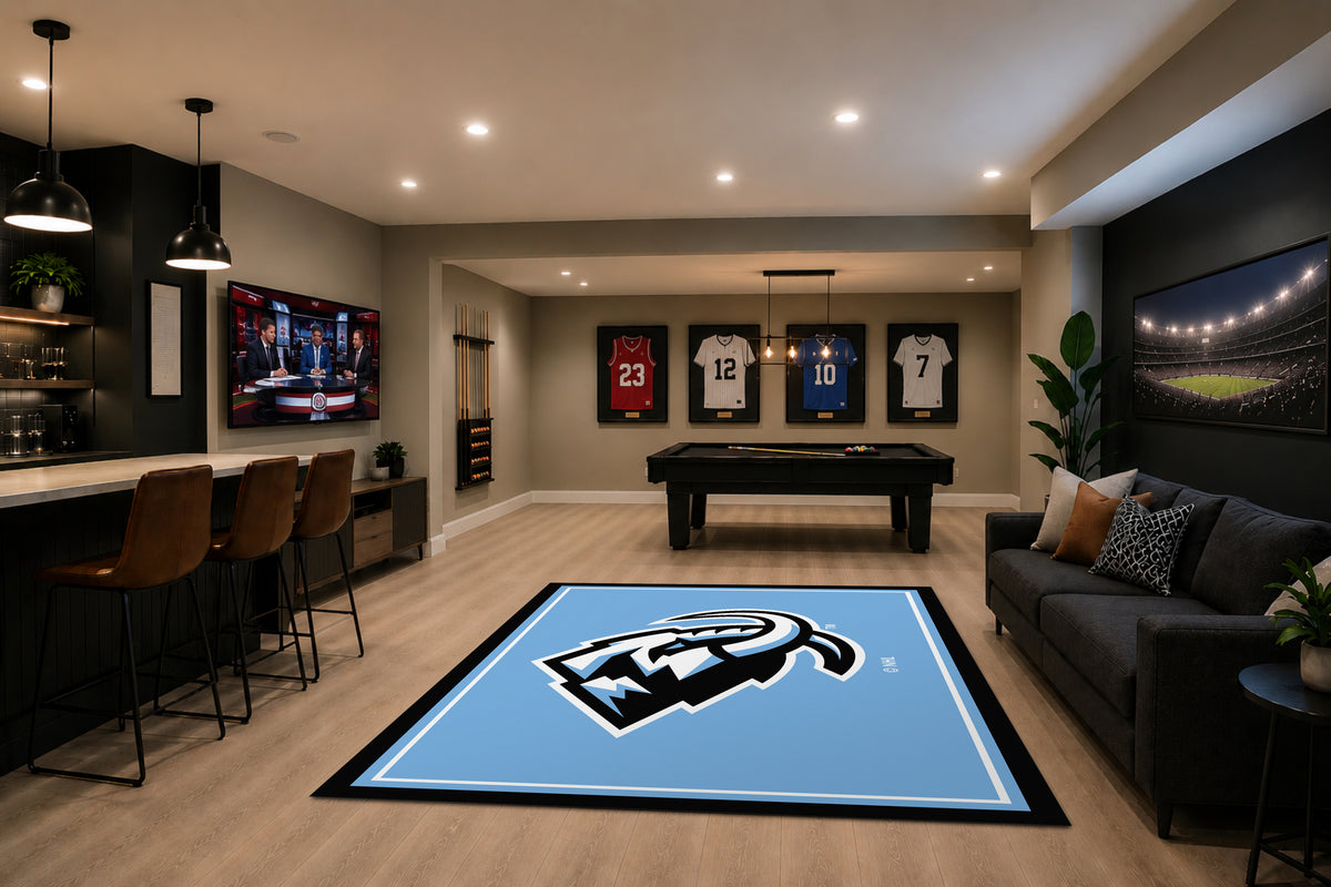 Utah Mammoth Spirit Rug in Room Setting - Officially Licensed NHL Area Rug