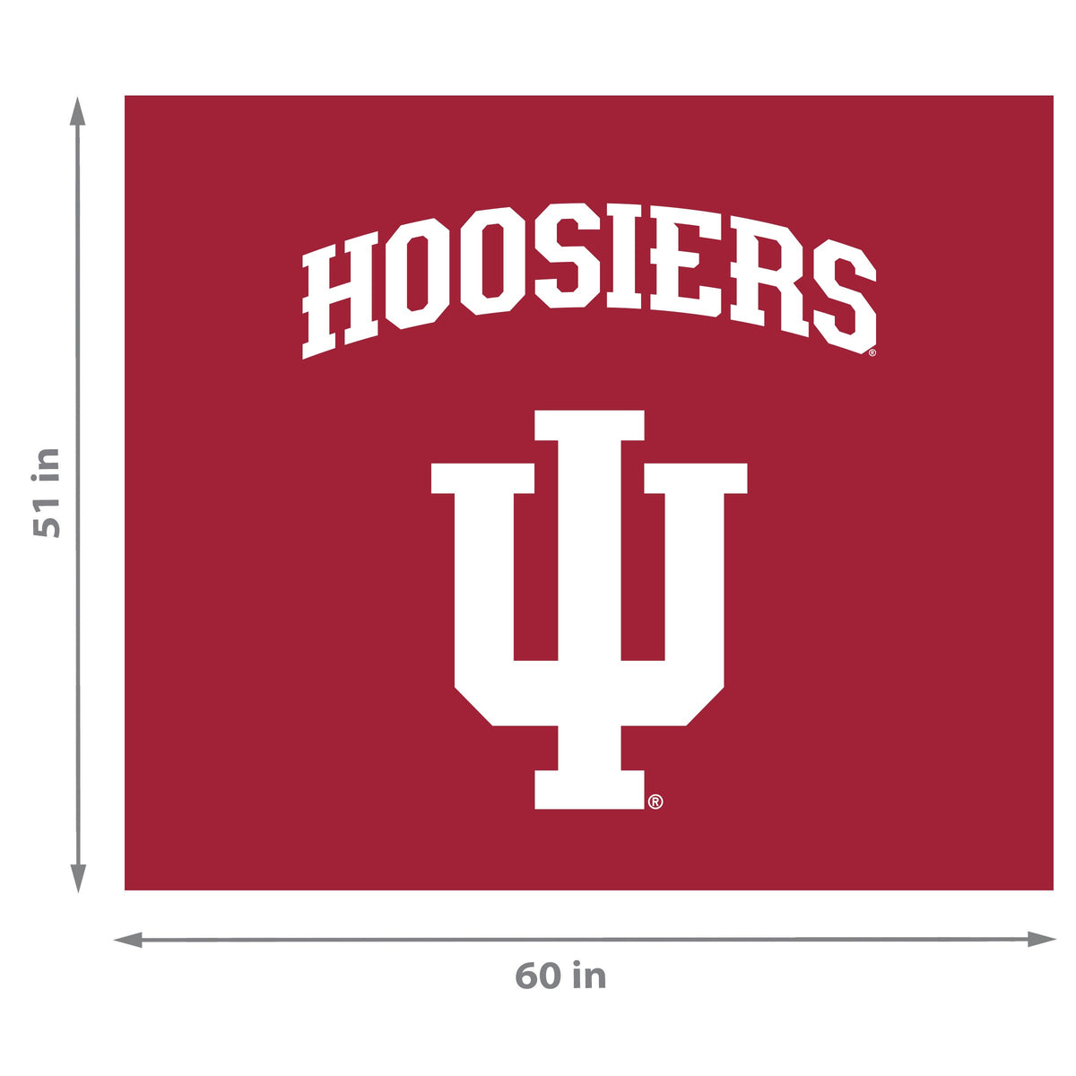 Indiana Hoosiers NCAA Hanging wall tapestry Dimensions