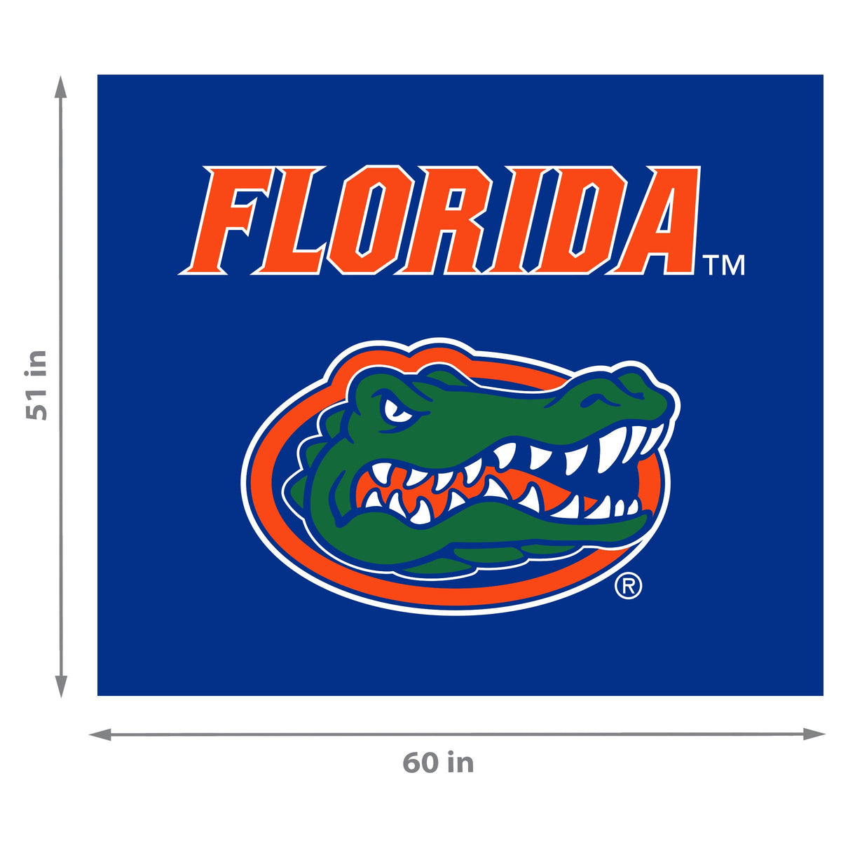 Florida Gators NCAA Hanging wall tapestry Dimensions