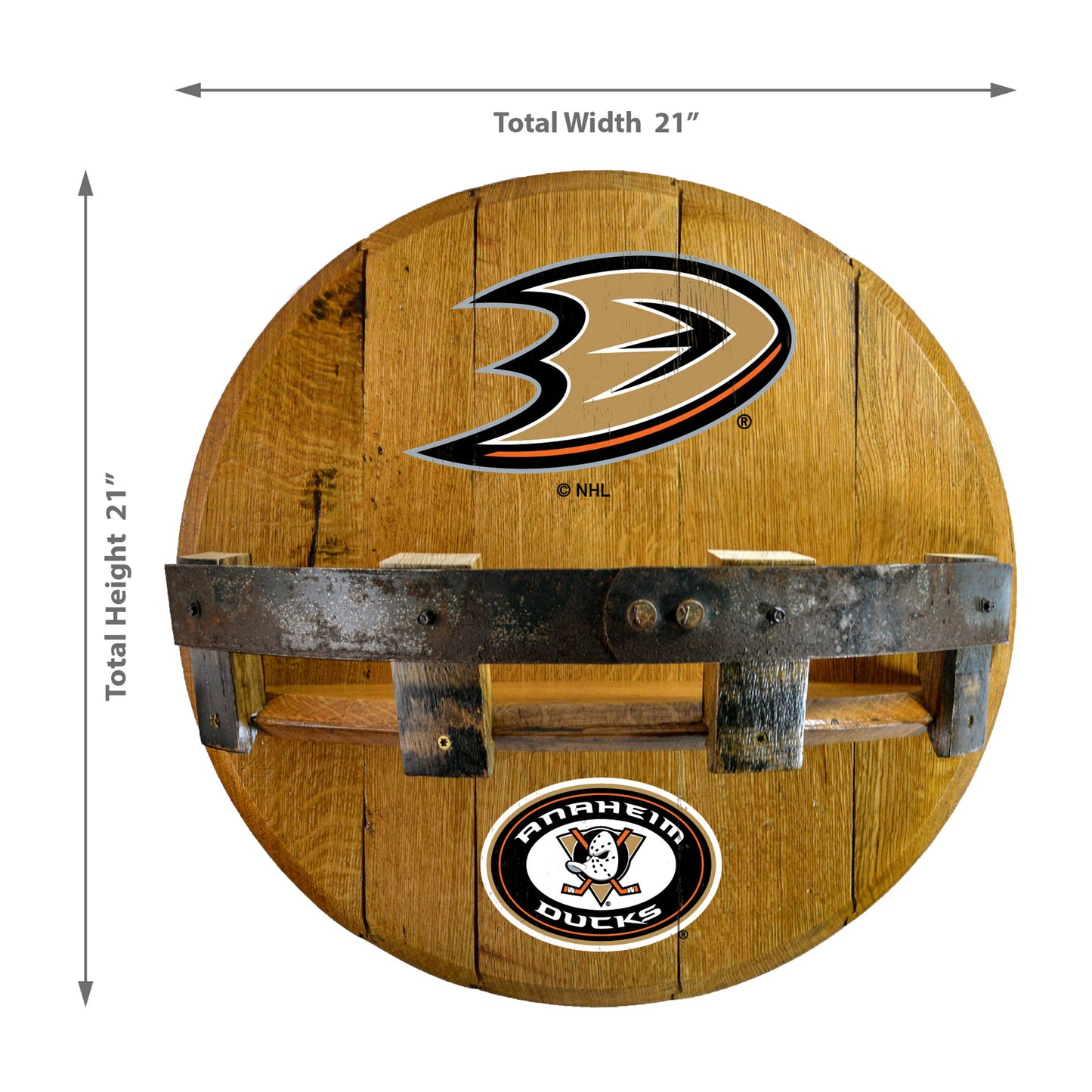 Anaheim Ducks whiskey barrel shelf dimensions