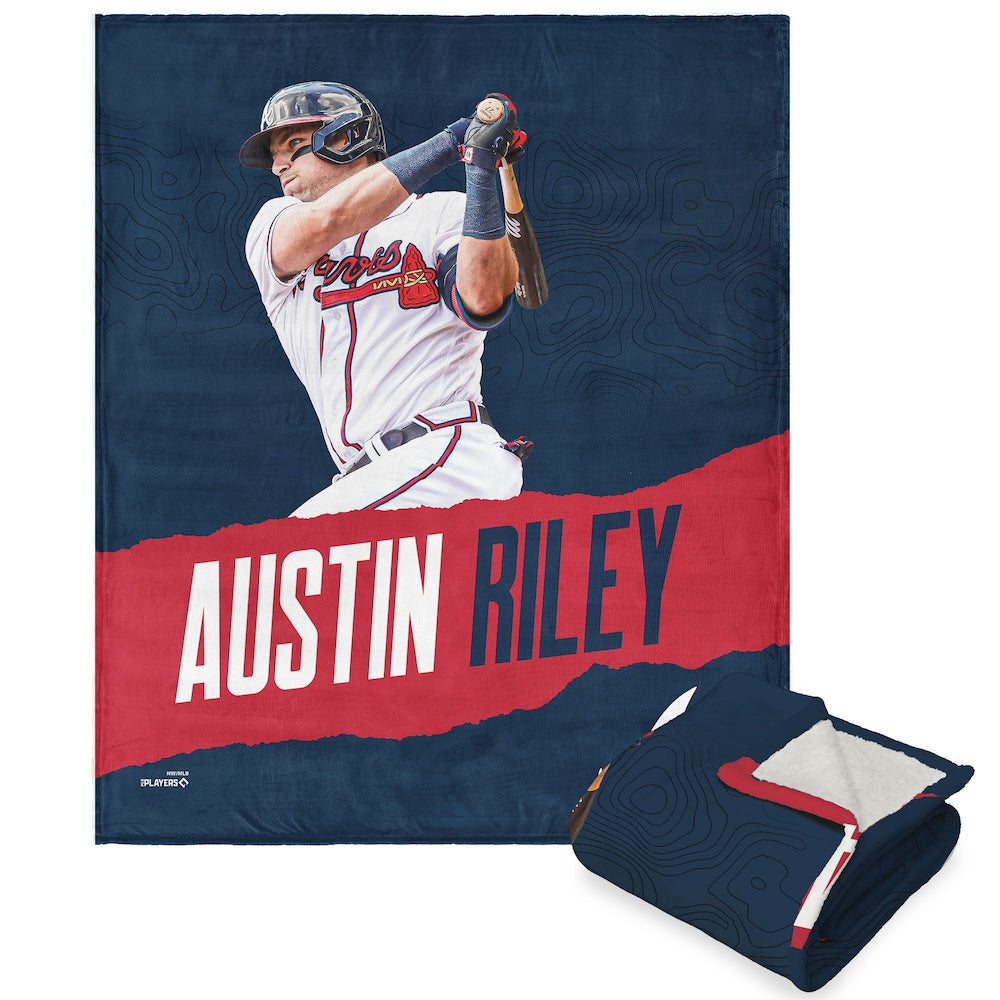 Atlanta Braves Austin Riley Sherpa Blanket