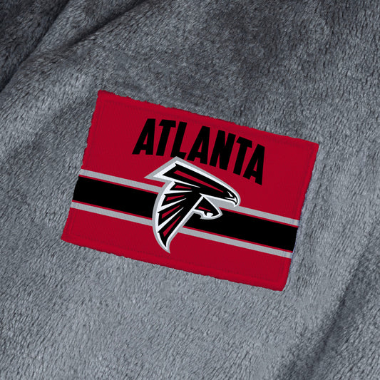Atlanta Falcons silk touch charcoal bathrobe logo patch