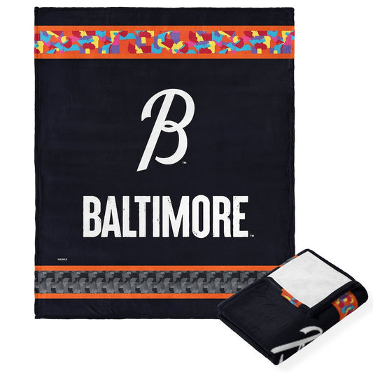 Baltimore Orioles CITY CONNECT silk touch throw blanket