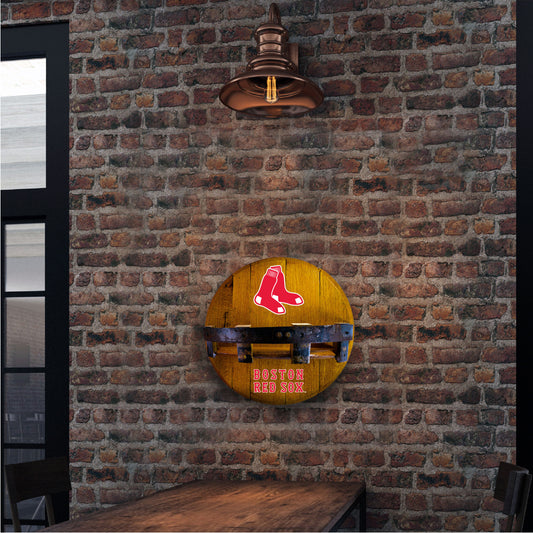 Boston Red Sox whiskey barrel shelf lifestyle