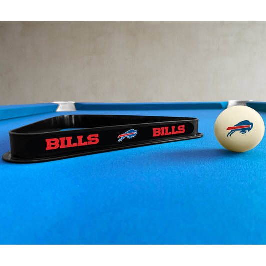 Buffalo Bills triangle rack and cue ball set