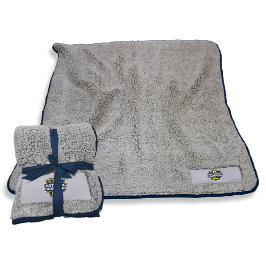 Michigan Wolverines 2023 National Champs Frosty Fleece blanket