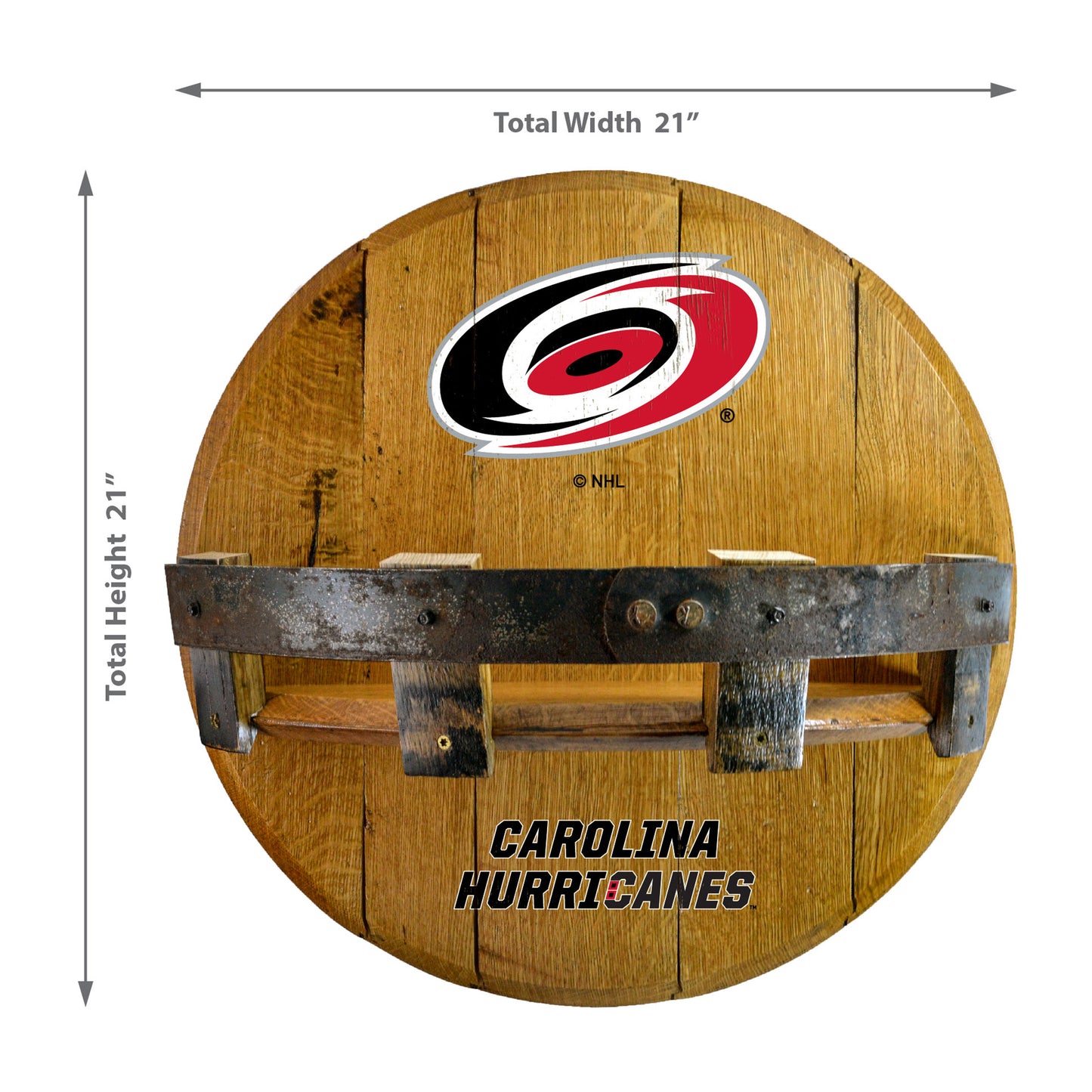 Carolina Hurricanes whiskey barrel shelf dimensions