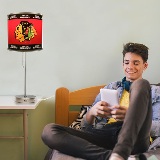 Chicago Blackhawks reading lamp