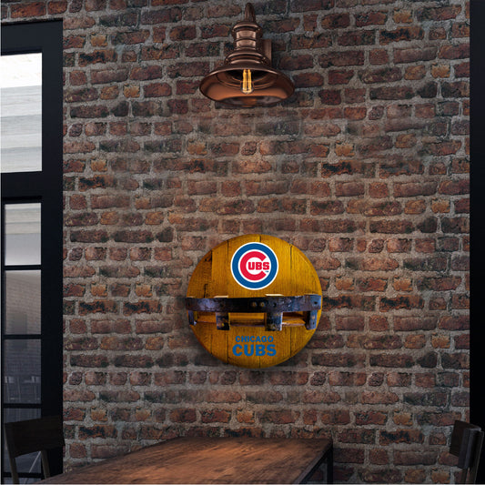 Chicago Cubs whiskey barrel shelf lifestyle