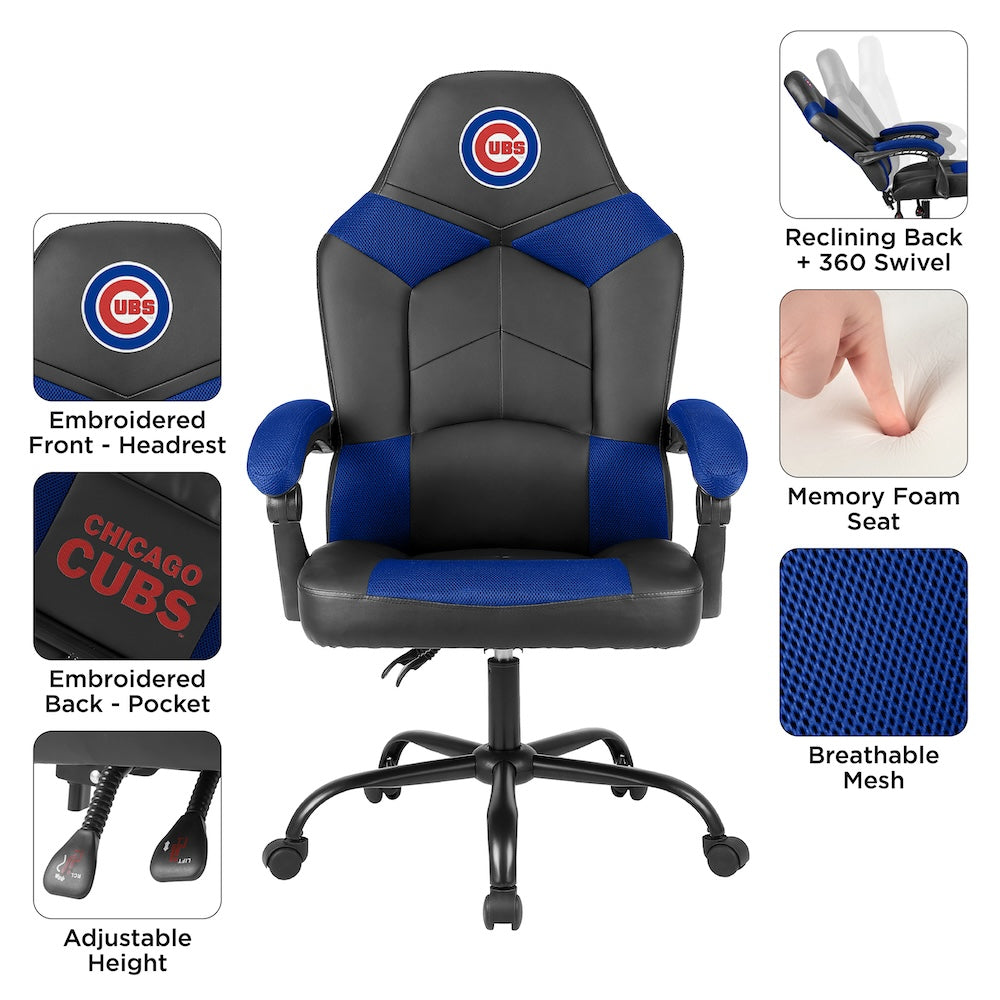 Chicago Cubs Office Gamer Chair Features