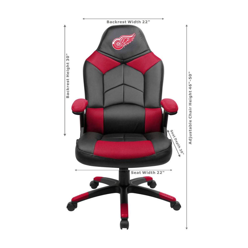 Detroit Red Wings Office Gamer Chair Dimensions
