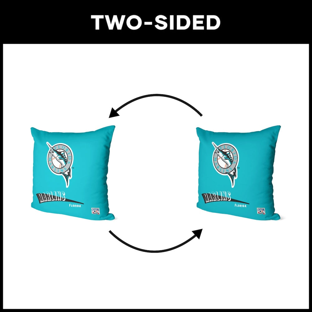 Florida Marlins vintage throw pillow