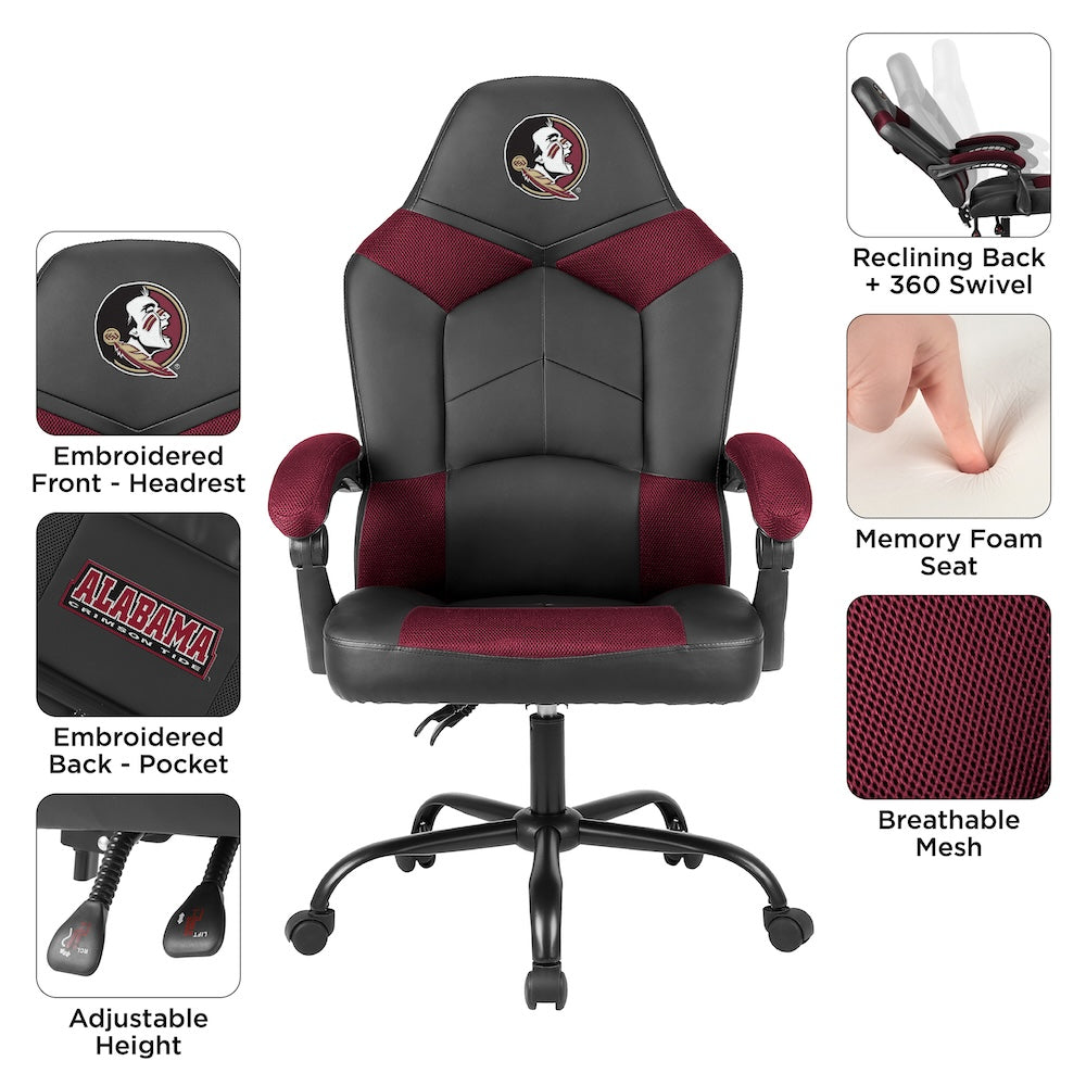 Florida State Seminoles Office Gamer Chair Features