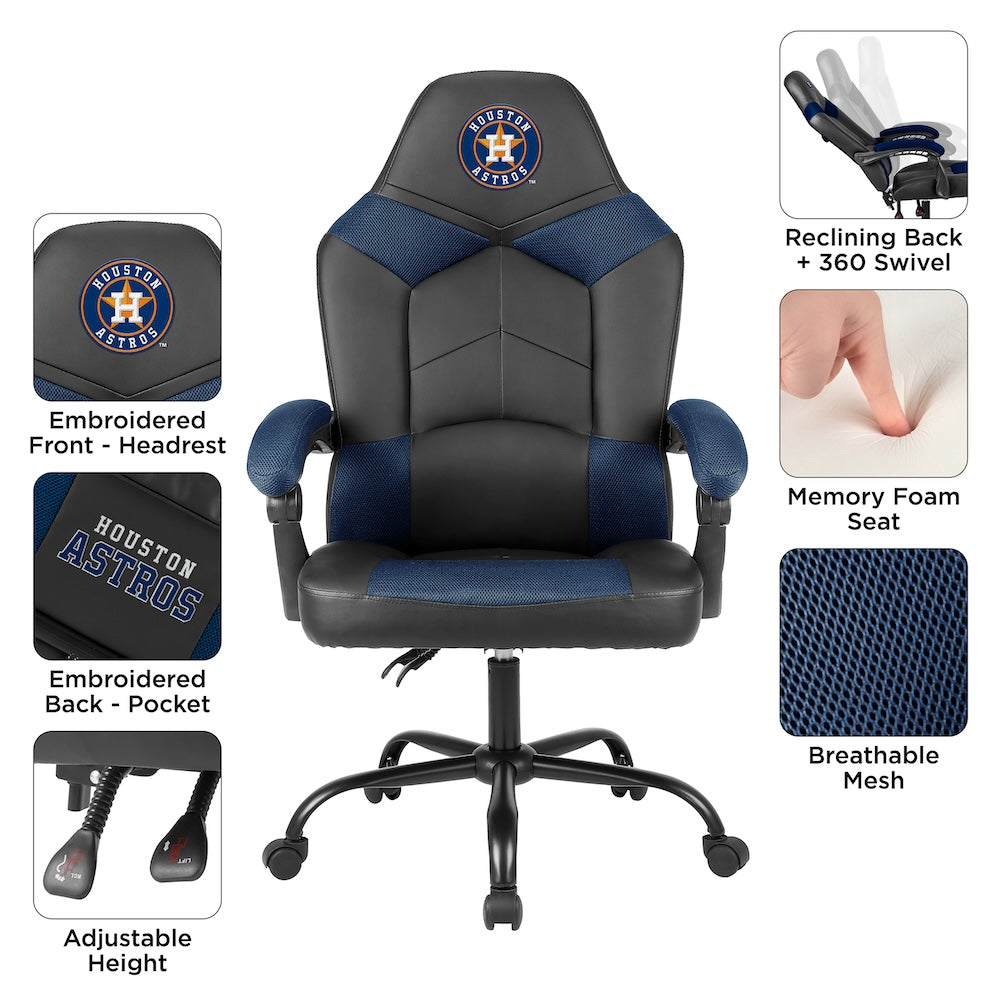 Houston Astros Office Gamer Chair Features