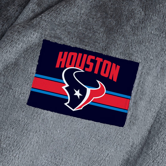 Houston Texans silk touch charcoal bathrobe logo patch
