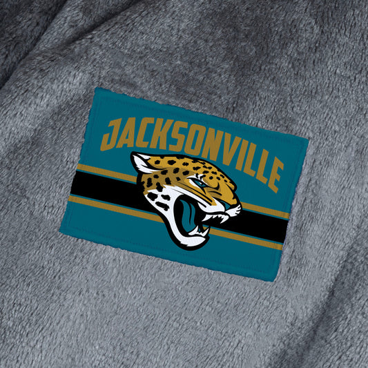 Jacksonville Jaguars silk touch charcoal bathrobe logo patch