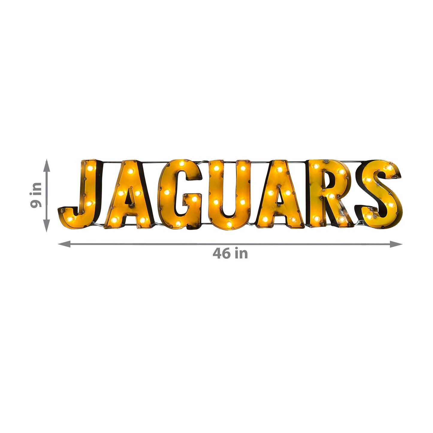 Jacksonville Jaguars lighted metal retro sign