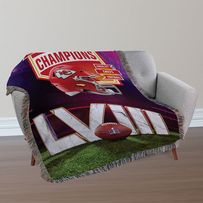 Kansas City Chiefs 4 Time Super Bowl Champs Tapestry Lifestyle