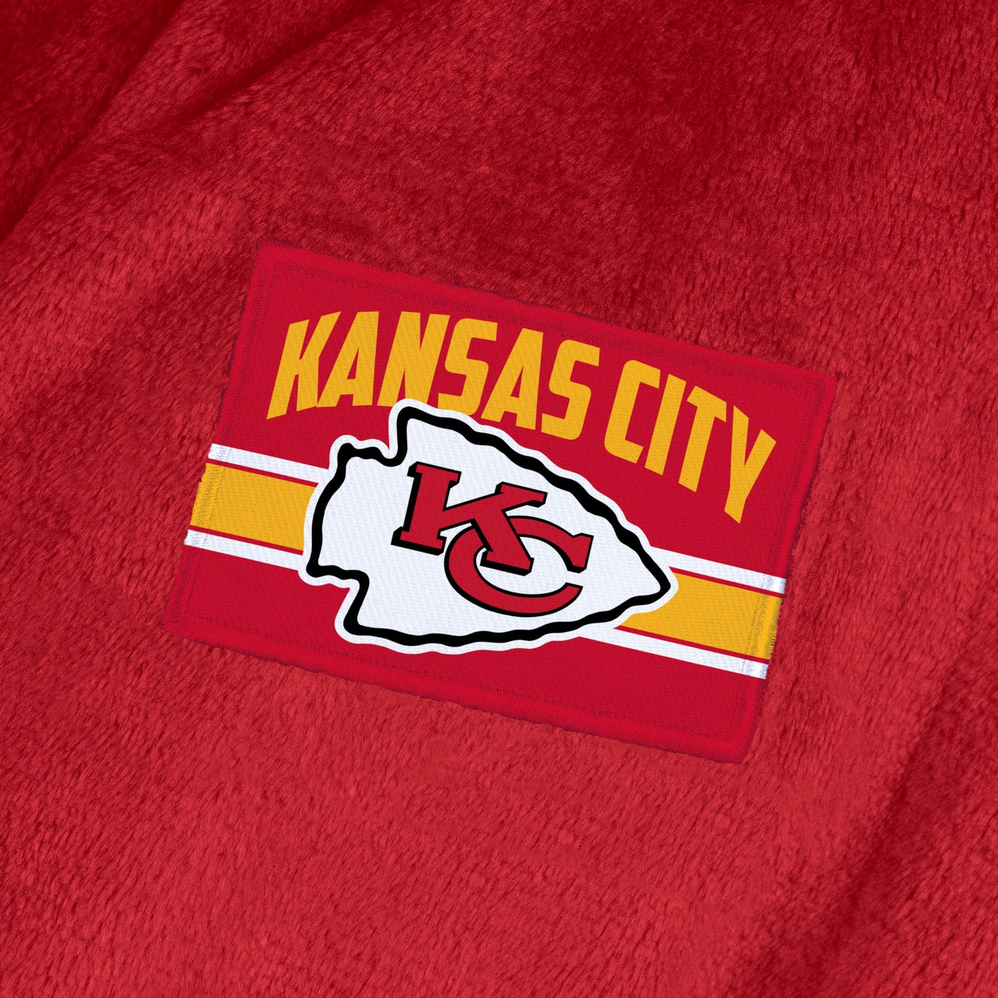 Kansas City Chiefs team color bathrobe patch