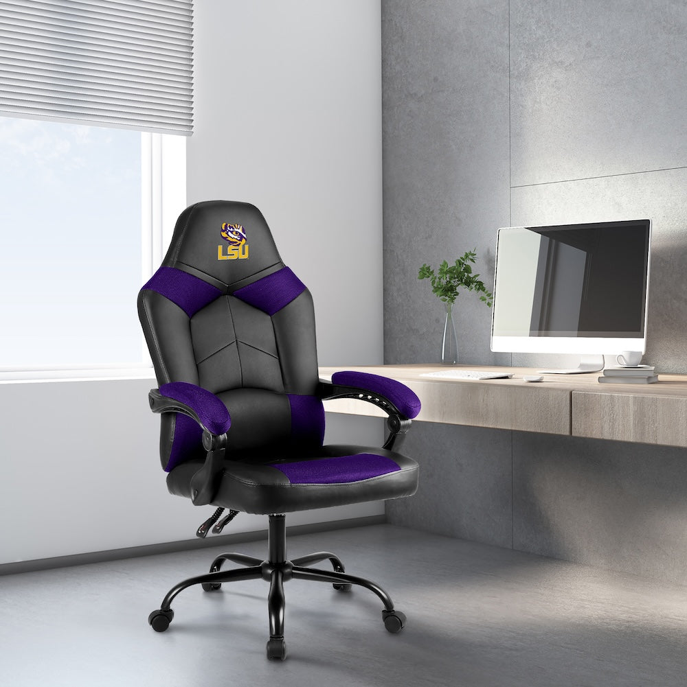 LSU Tigers Office Gamer Chair Lifestyle