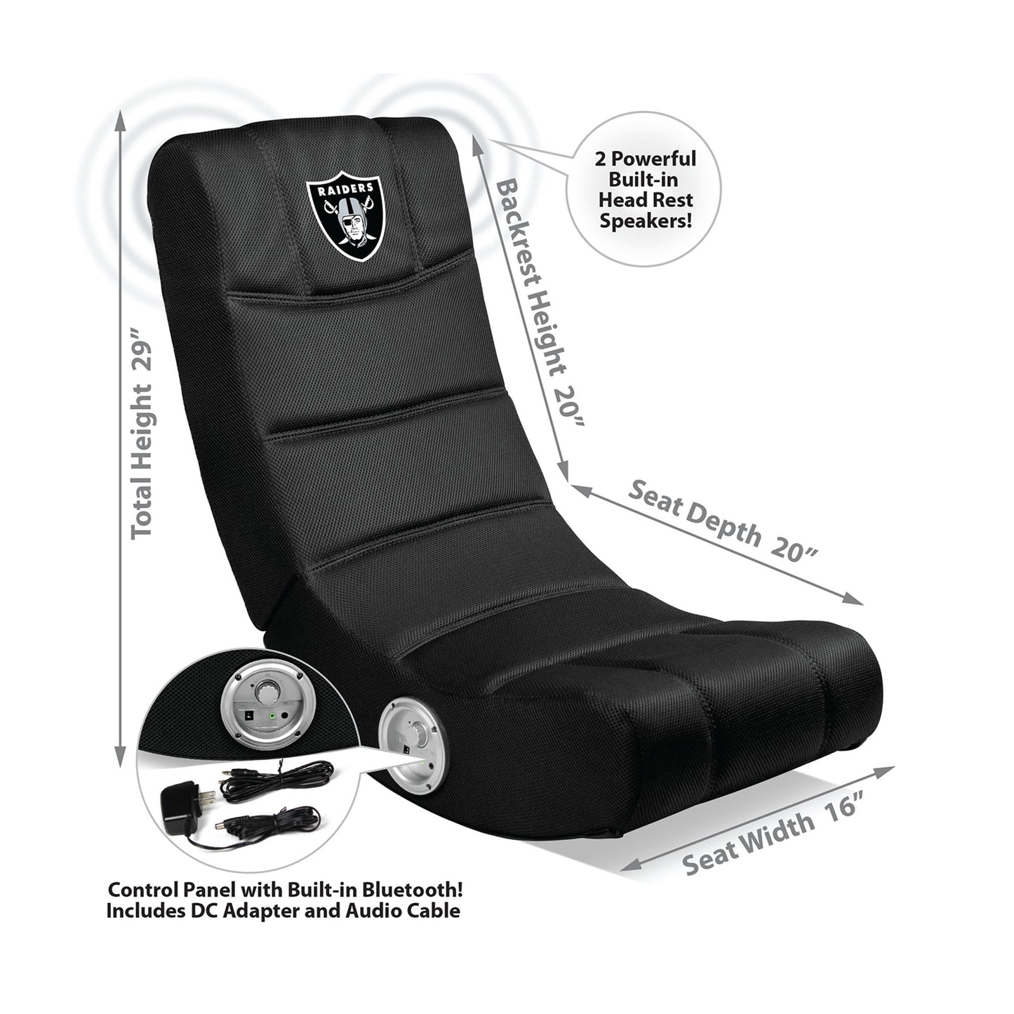 Las Vegas Raiders kids gaming rocking chair