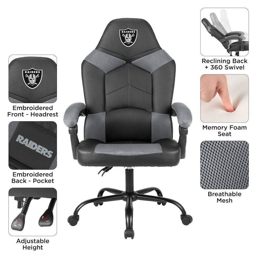 Las Vegas Raiders Office Gamer Chair Features
