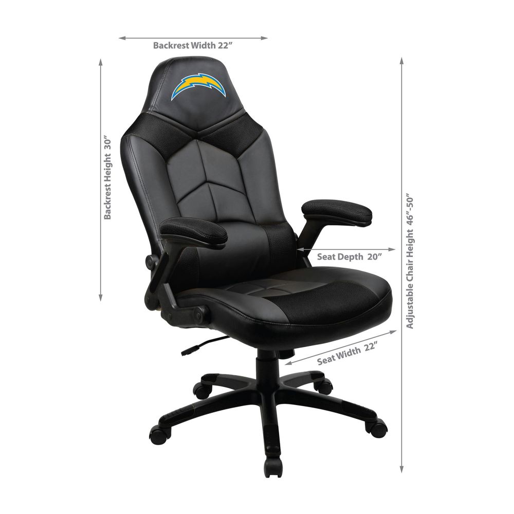 Los Angeles Chargers Office Gamer Chair Dimensions