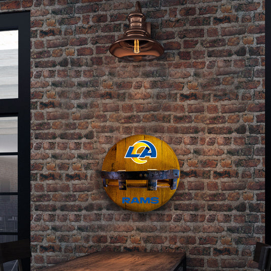 Los Angeles Rams whiskey barrel shelf lifestyle