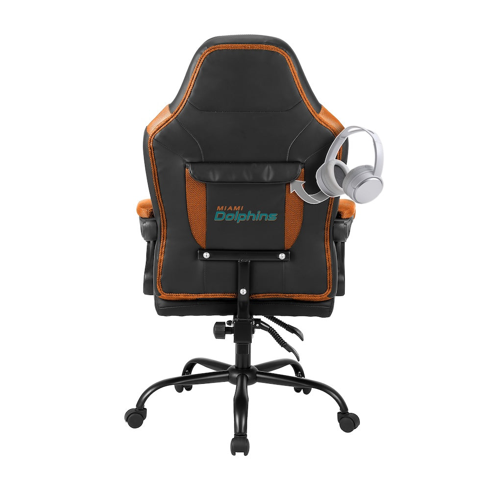 Miami Dolphins Office Gamer Chair Back