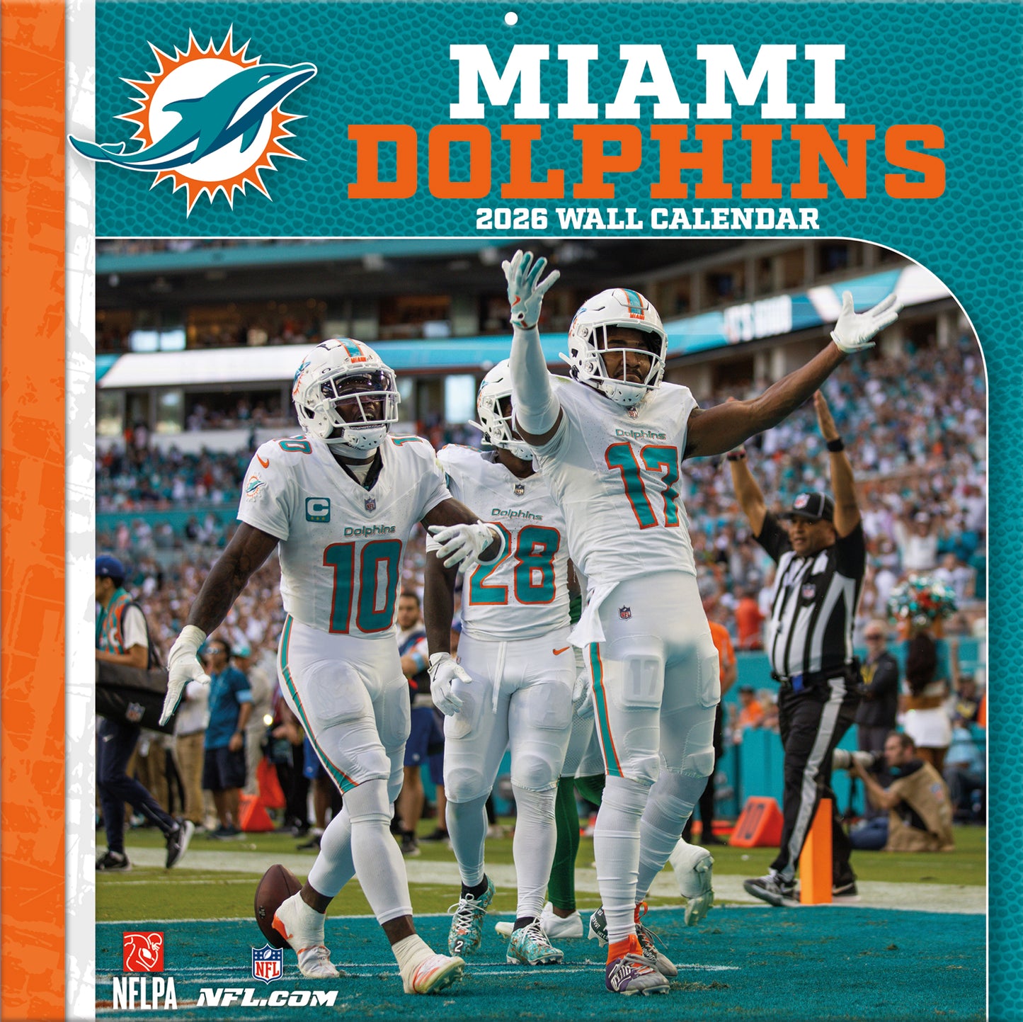 Miami Dolphins Team Photos Wall Calendar