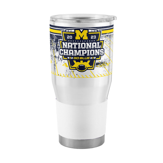 Michigan Wolverines 2023 National Champs 30 oz stainless steel travel tumbler