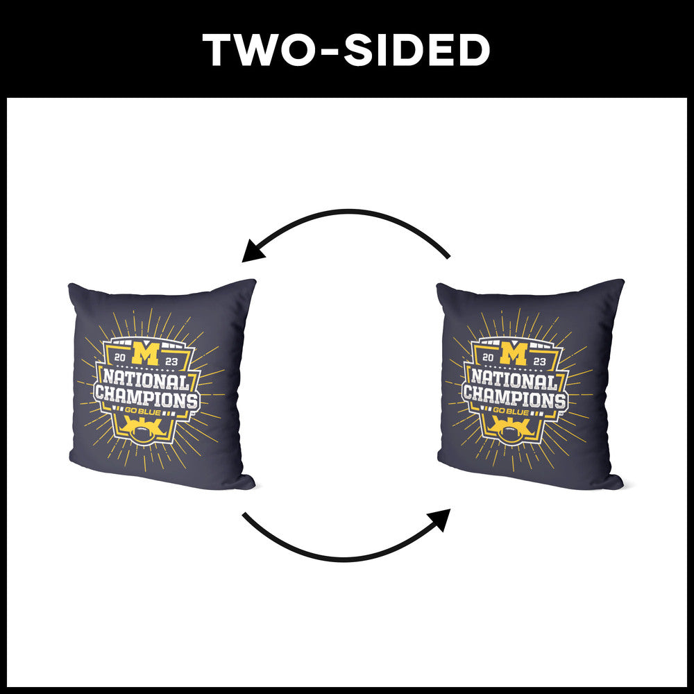 Michigan Wolverines National Champions throw pillow 2