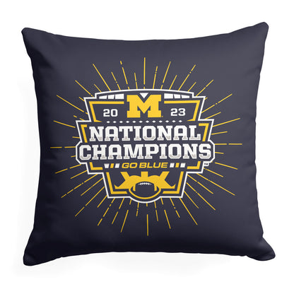 Michigan Wolverines National Champions throw pillow