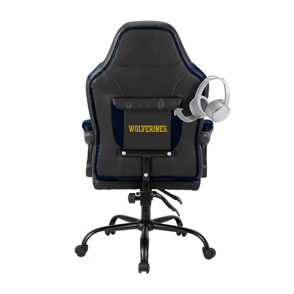 Michigan Wolverines Office Gamer Chair Back