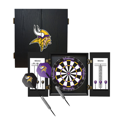 Minnesota Vikings Dart Board Cabinet Set
