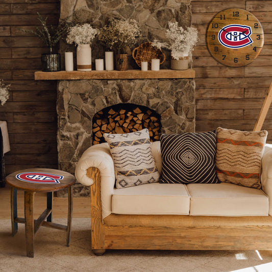 Montreal Canadiens whiskey barrel wall clock Lifestyle