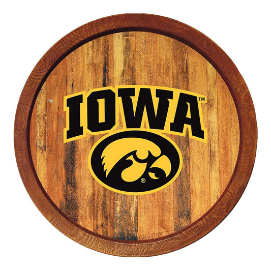 Iowa Hawkeyes Barrel Top Sign