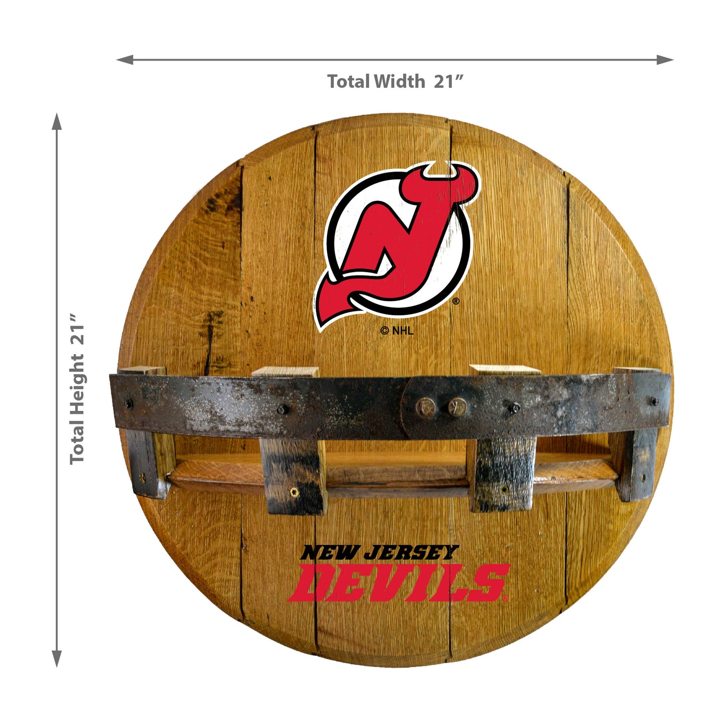 New Jersey Devils whiskey barrel shelf dimensions