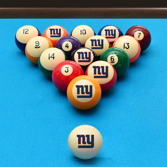 New York Giants logo pool ball set