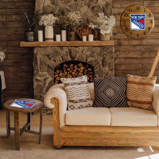 New York Rangers whiskey barrel wall clock Lifestyle