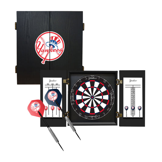 New York Yankees Dart Board Cabinet Set