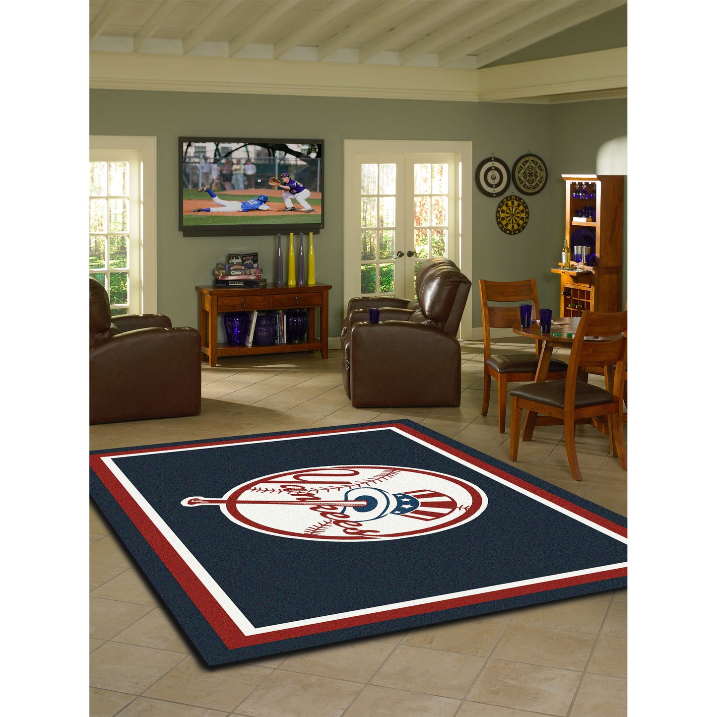 New York Yankees spirit style area rug life