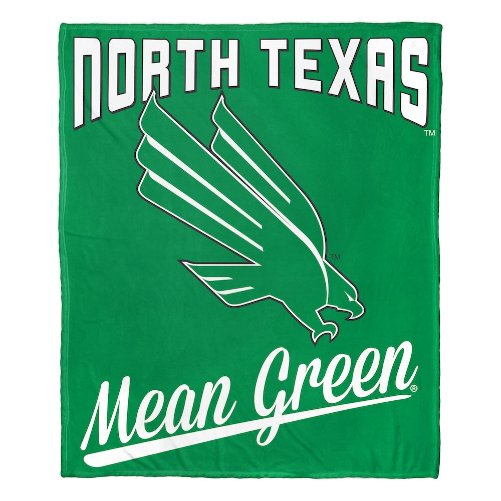 North Texas Mean Green official silk touch throw blanket