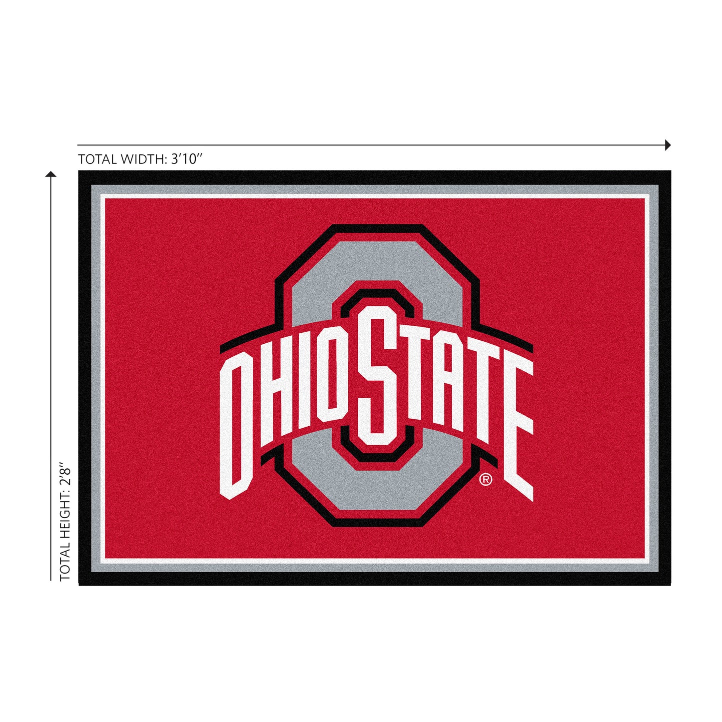 Ohio State Buckeyes Welcome Mat Dimensions