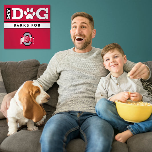 Ohio State Buckeyes my dog art sign