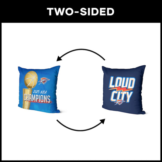 Oklahoma City Thunder NBA Champions throw pillow