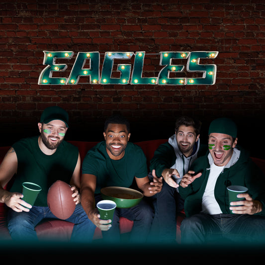 Philadelphia Eagles lighted metal man cave sign