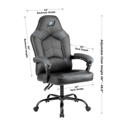Philadelphia Eagles Office Gamer Chair Dimensions