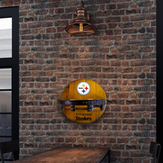 Pittsburgh Steelers whiskey barrel shelf lifestyle
